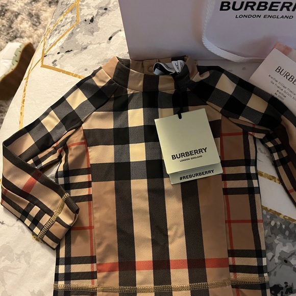 Burberry Beige and Black Checkered Shirt - Picture 2 of 3